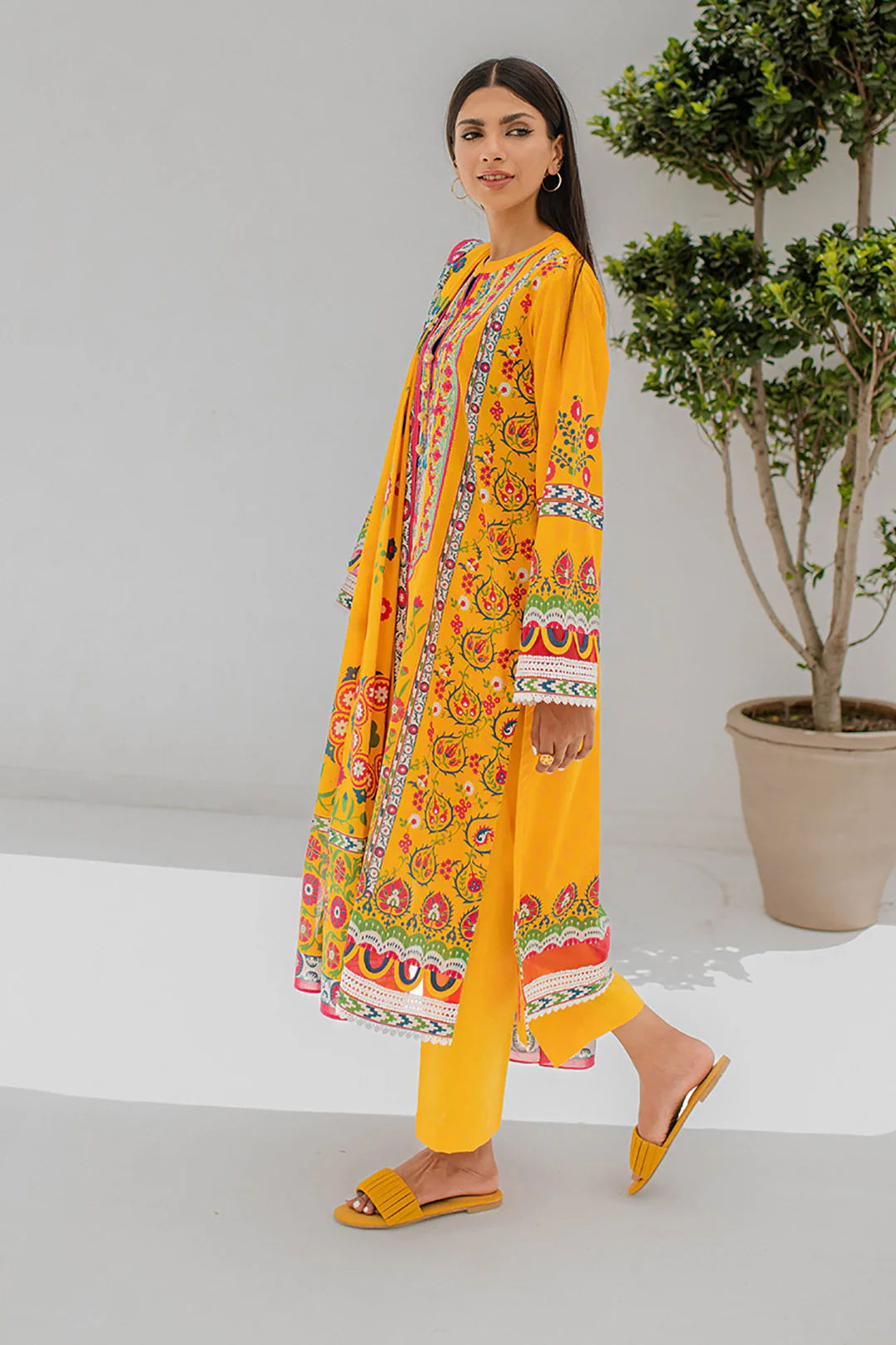 Embroidered Shirt Shalwar Dupatta - 0361 - Image 3