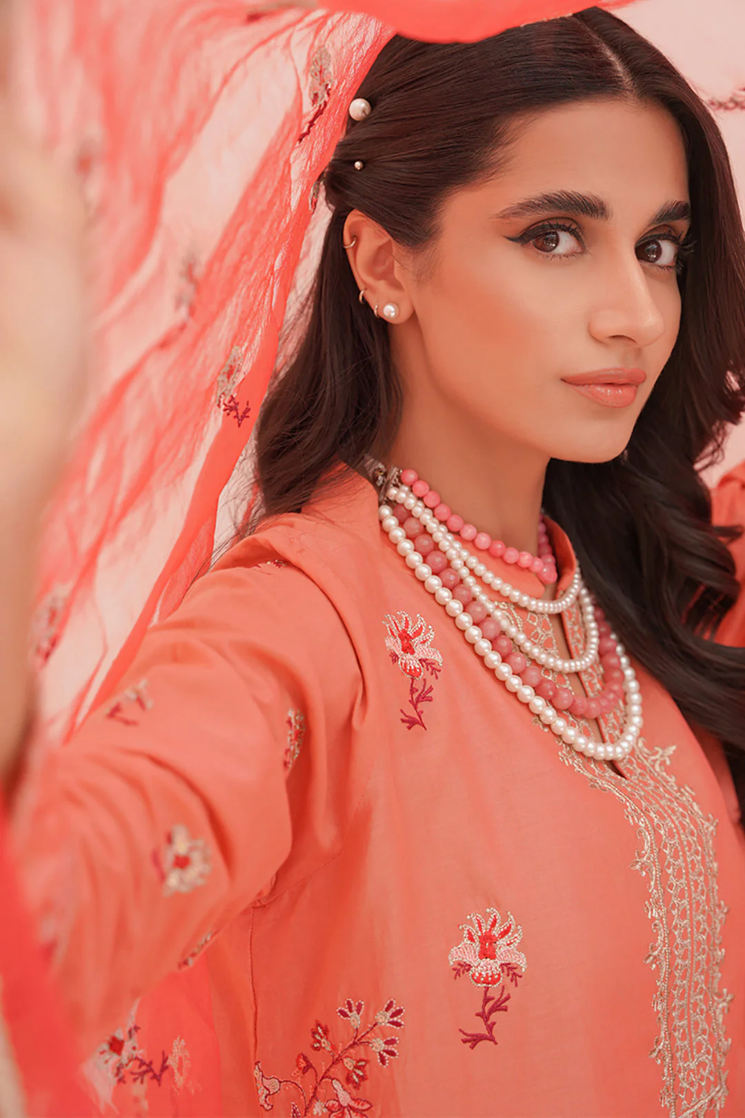 Embroidered Shirt Shalwar Dupatta - 0365 - Image 6