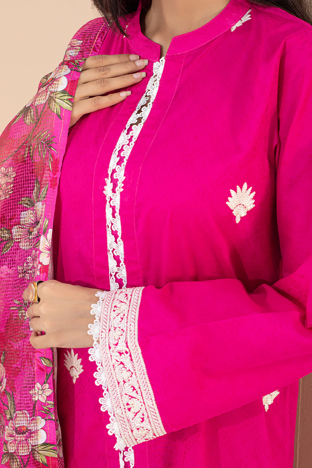 Embroidered Shirt Shalwar Dupatta - 0365 - Image 4