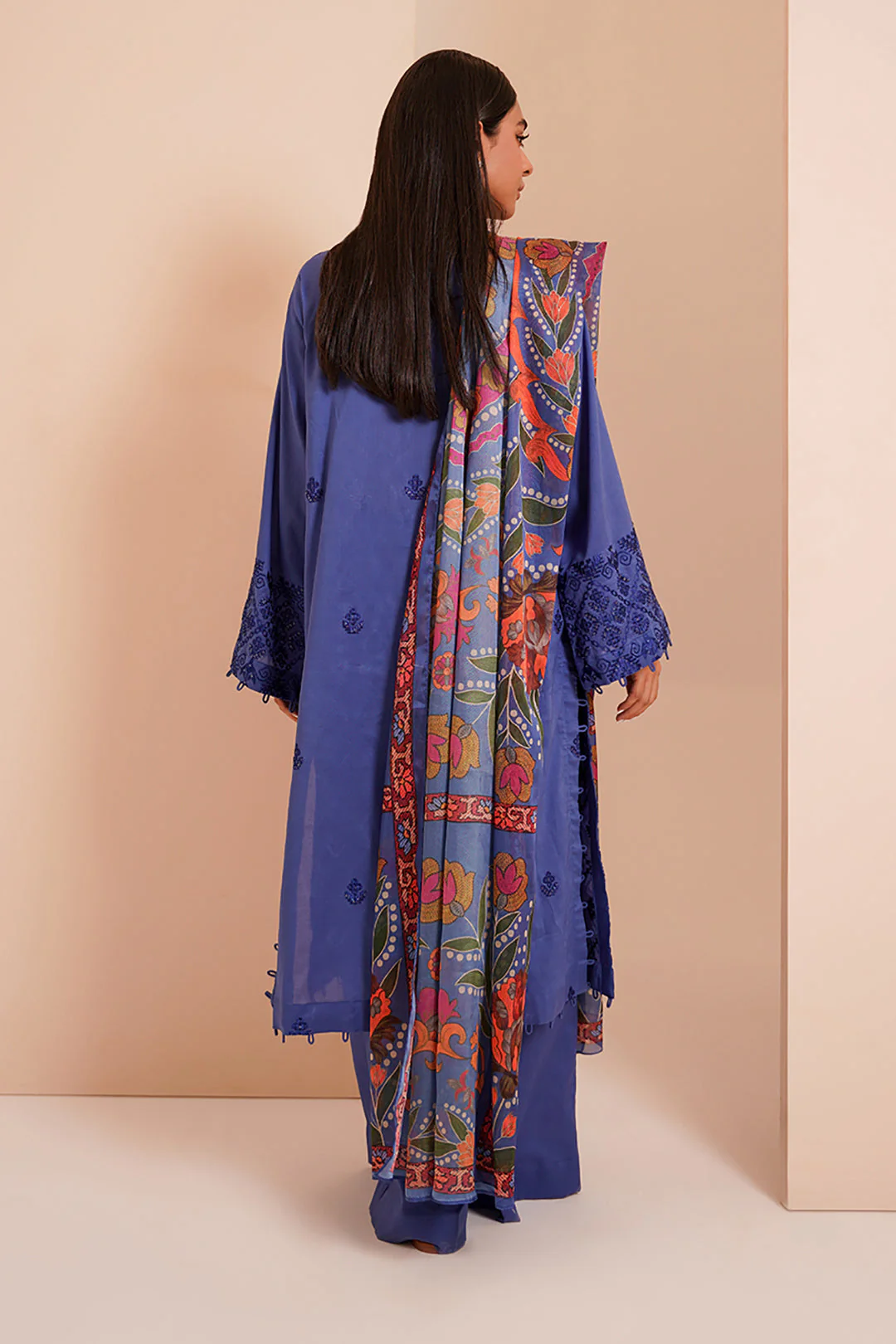 Embroidered Shirt Shalwar Dupatta - 0368 - Image 4