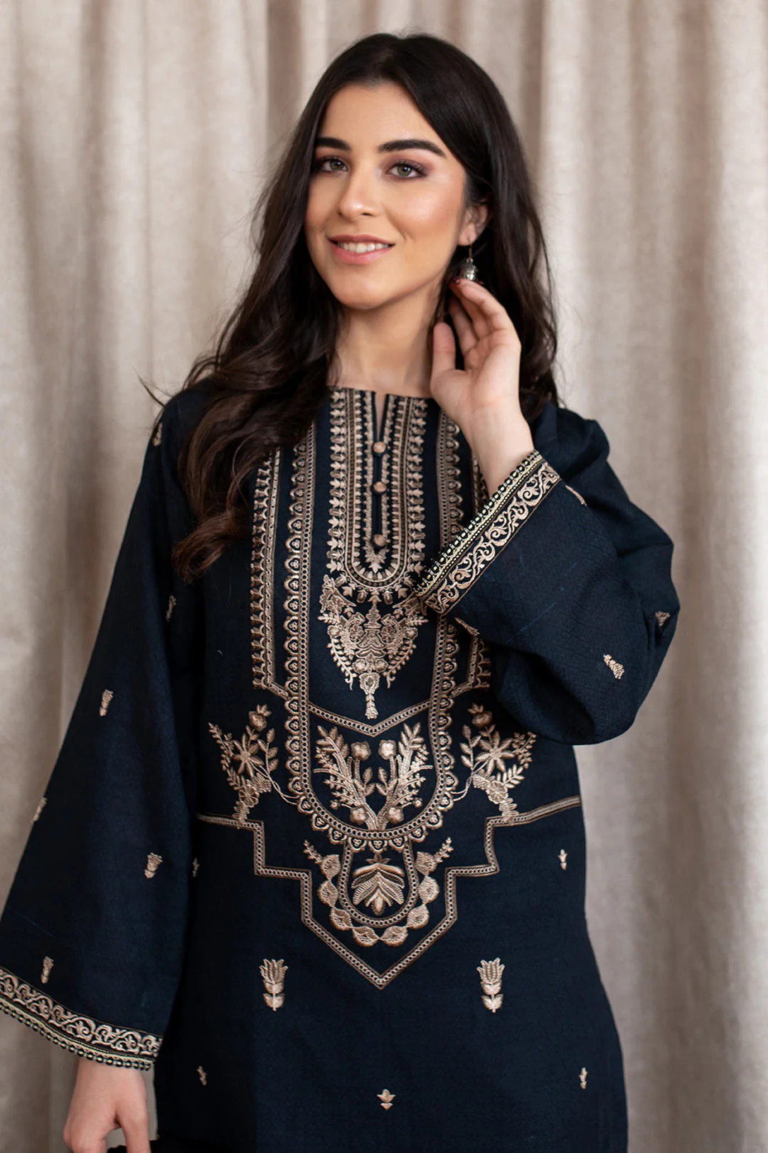 Embroidered Shirt Shalwar Dupatta - 0383 - Image 5
