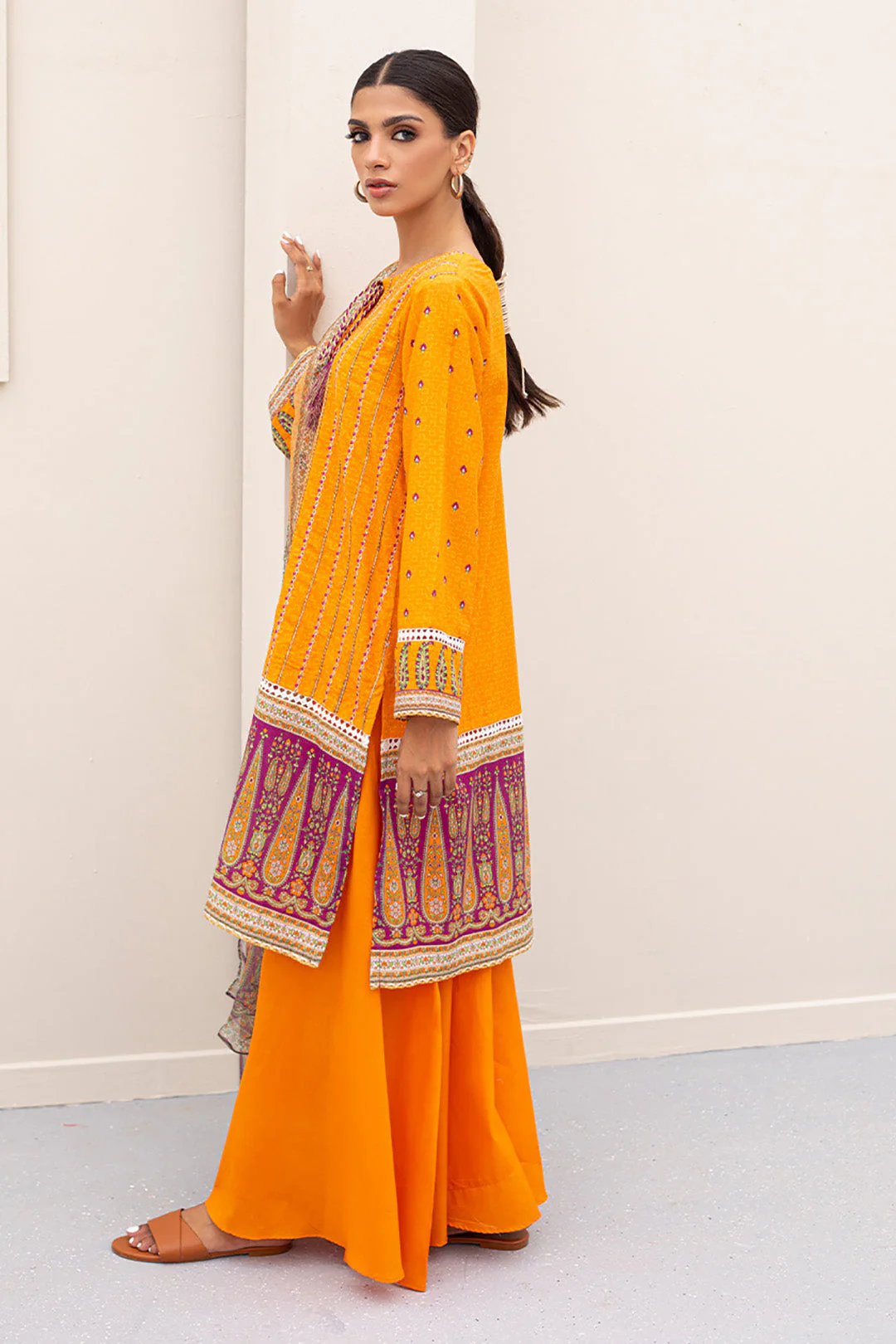 Embroidered Shirt Shalwar Dupatta - 0420 - Image 3