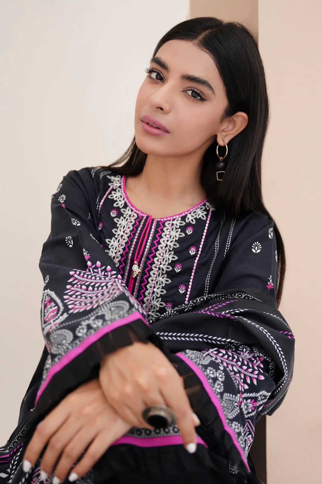 Embroidered Shirt Shalwar Dupatta - 0426 - Image 2