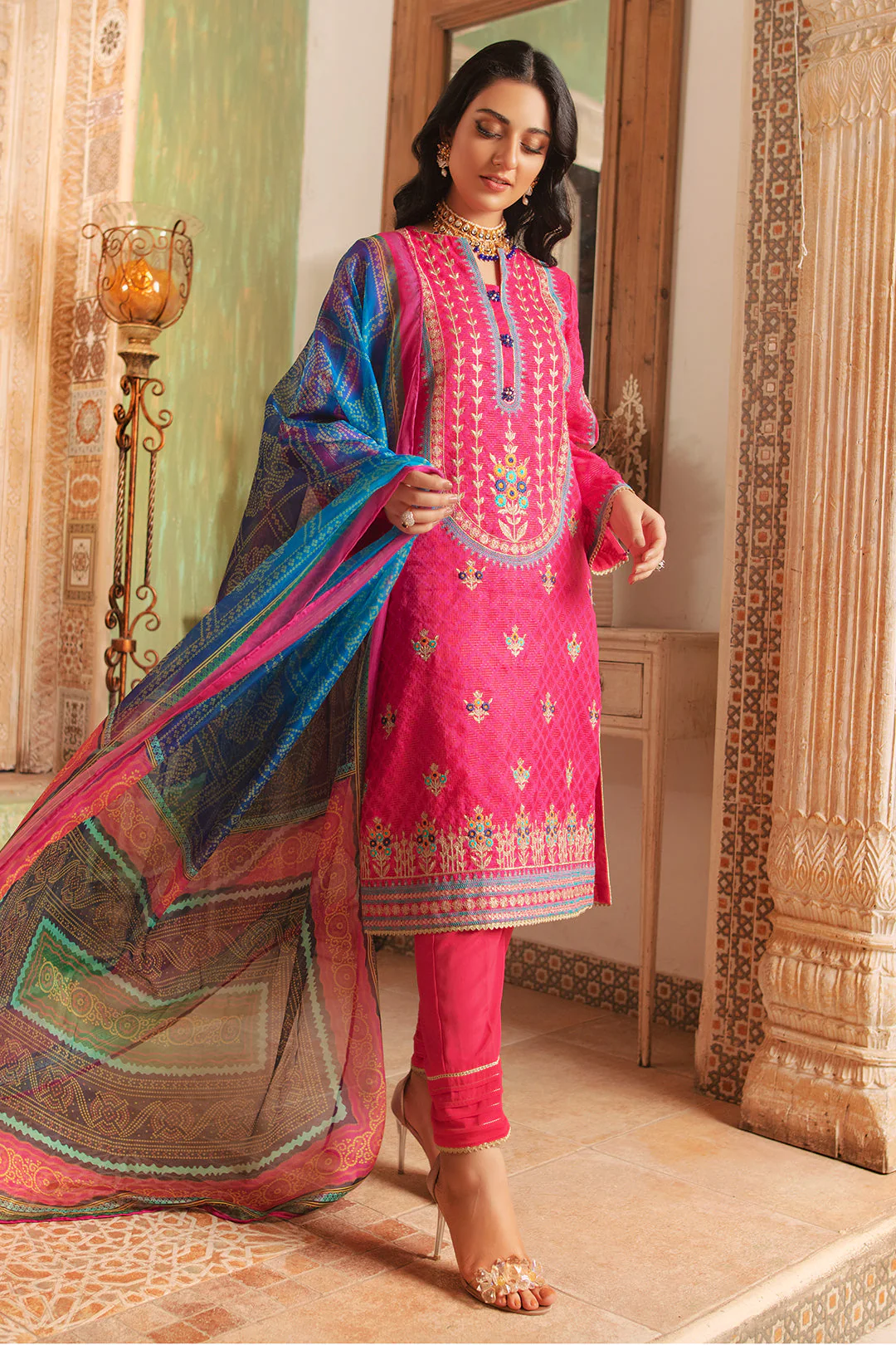 Embroidered Shirt Shalwar Dupatta - 0429 - Image 2