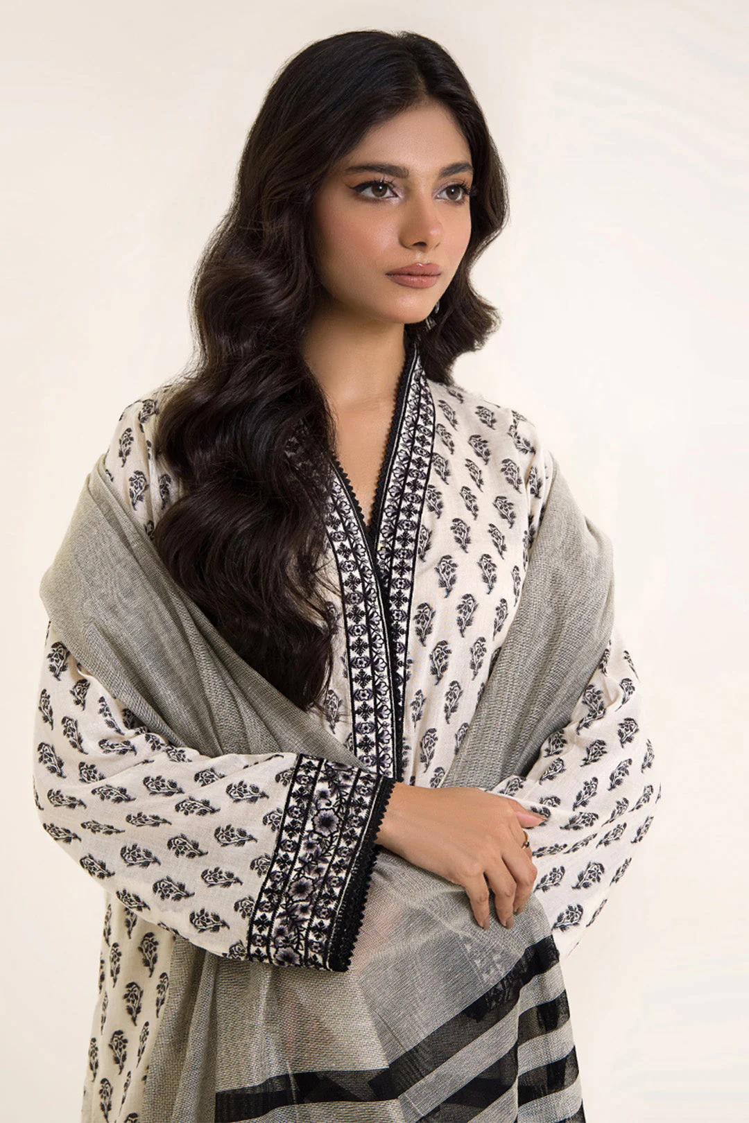 Embroidered Shirt Shalwar Dupatta - 0499