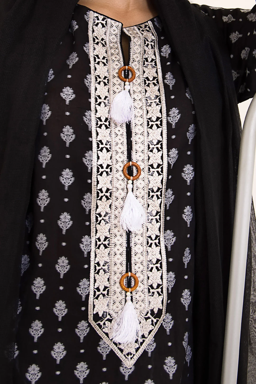 Embroidered Shirt Shalwar Dupatta - 0500 - Image 4