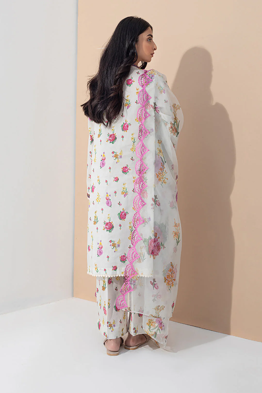 Embroidered Shirt Shalwar Dupatta - 0502 - Image 5