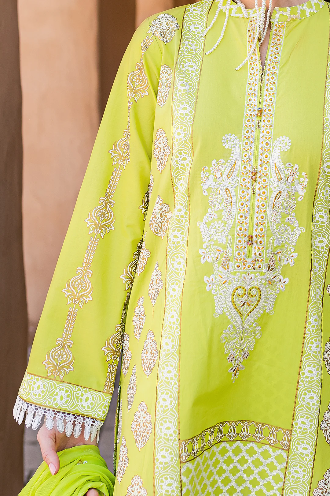 Embroidered Shirt Shalwar Dupatta - 0565 - Image 4