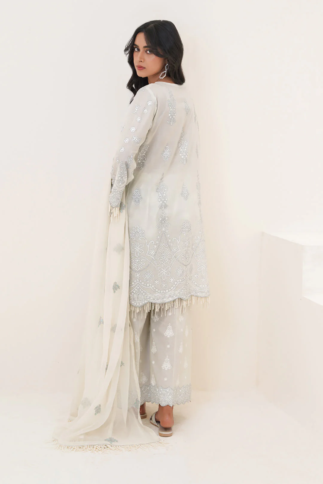 Embroidered Shirt Shalwar Dupatta - 0569 - Image 5