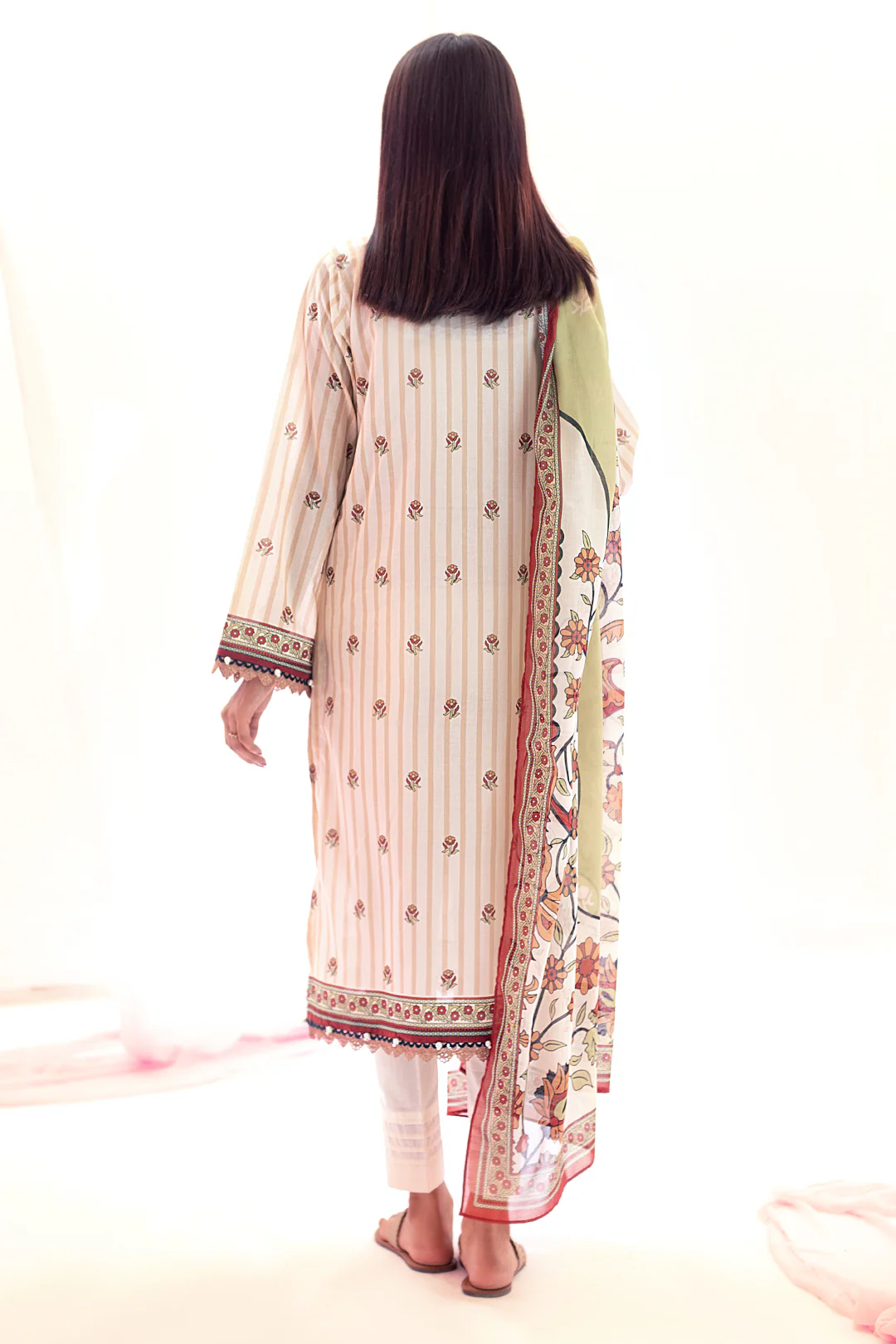 Embroidered Shirt Shalwar Dupatta - 0602 - Image 5