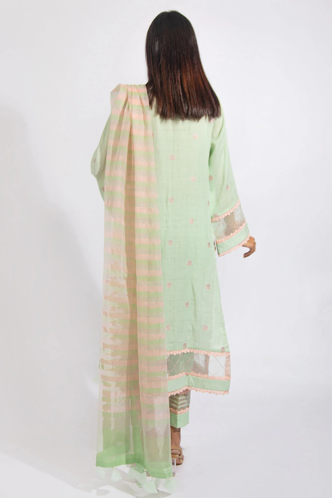 Embroidered Shirt Shalwar Dupatta - 0613 - Image 5