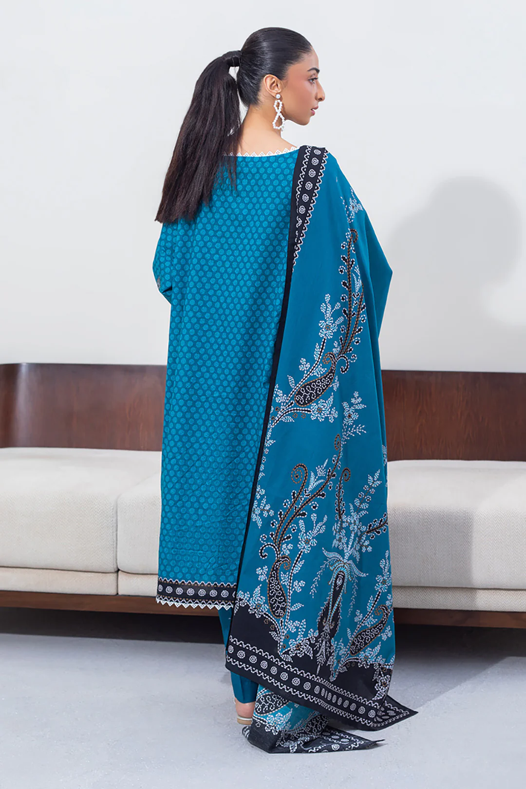 Embroidered Shirt Shalwar Dupatta - 0641 - Image 5