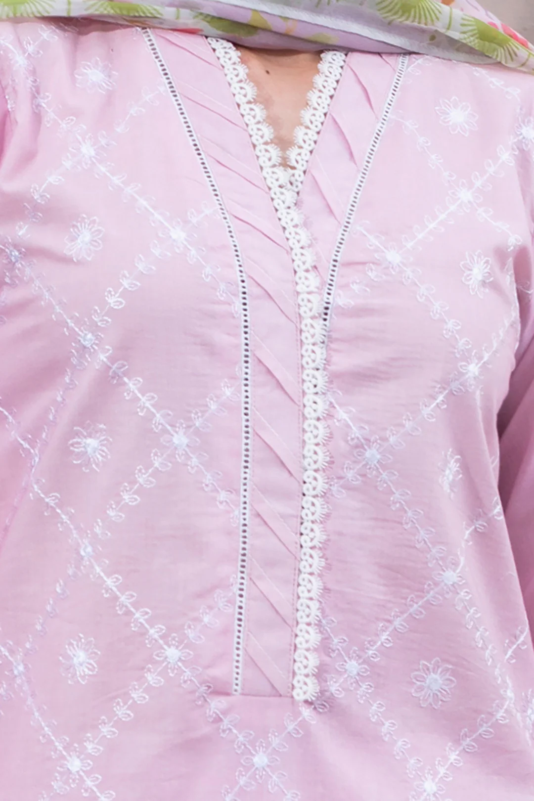 Embroidered Shirt Shalwar Dupatta - 0644 - Image 4