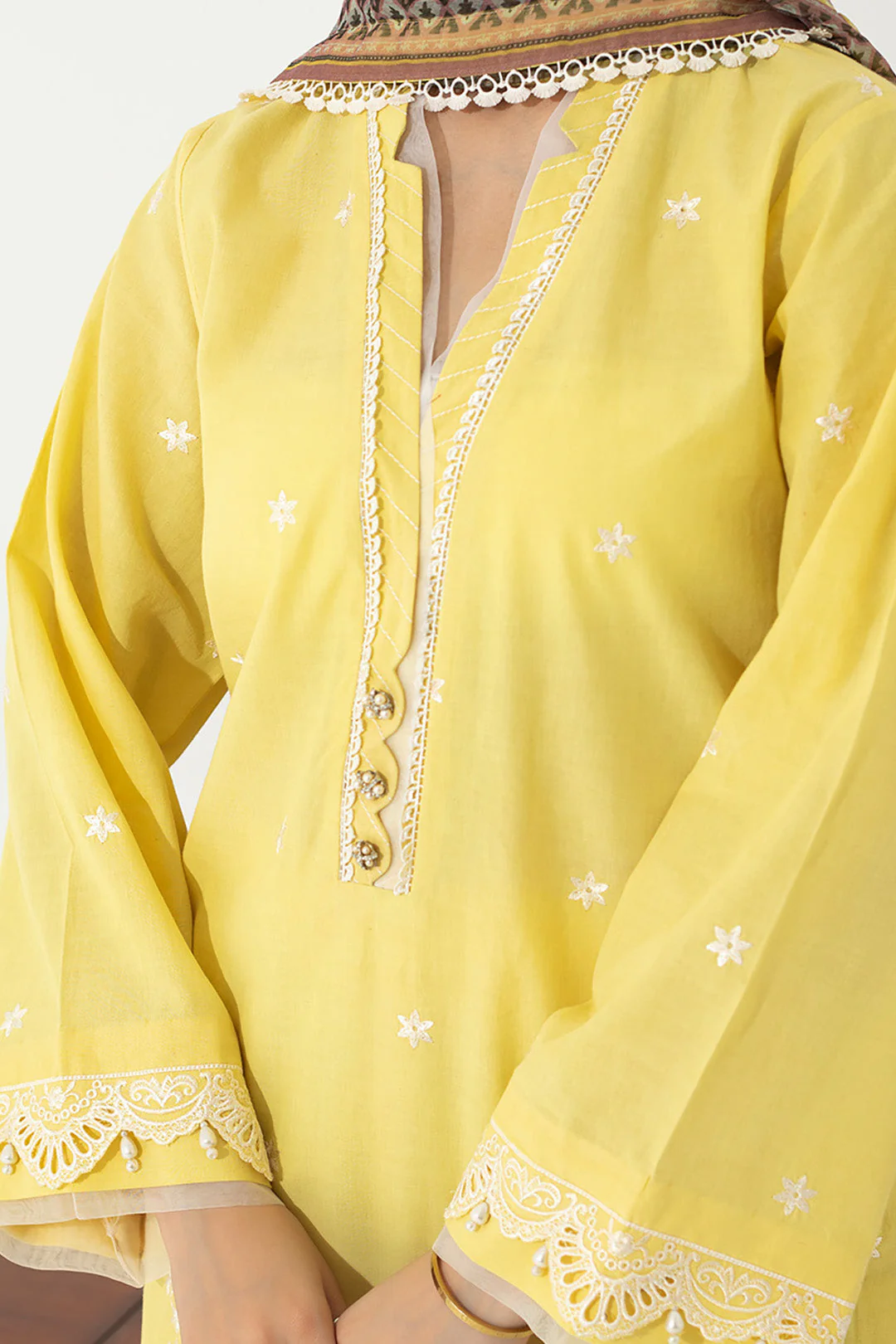 Embroidered Shirt Shalwar Dupatta - 0651 - Image 4