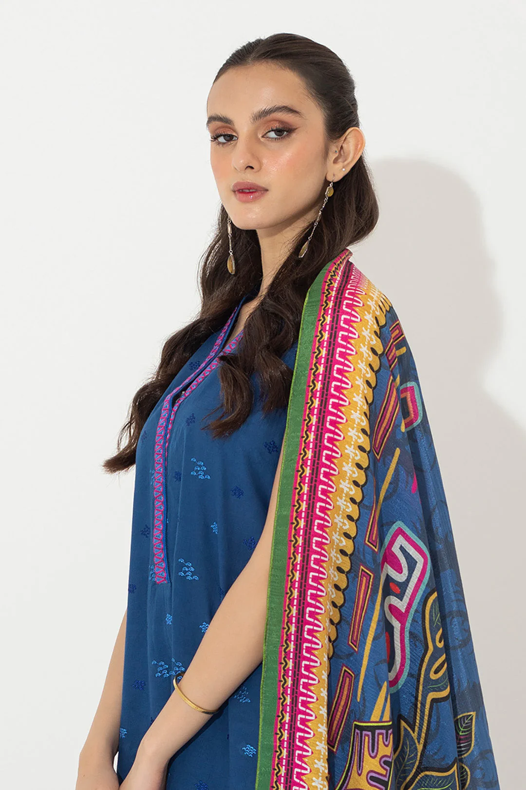 Embroidered Shirt Shalwar Dupatta - 0655 - Image 2