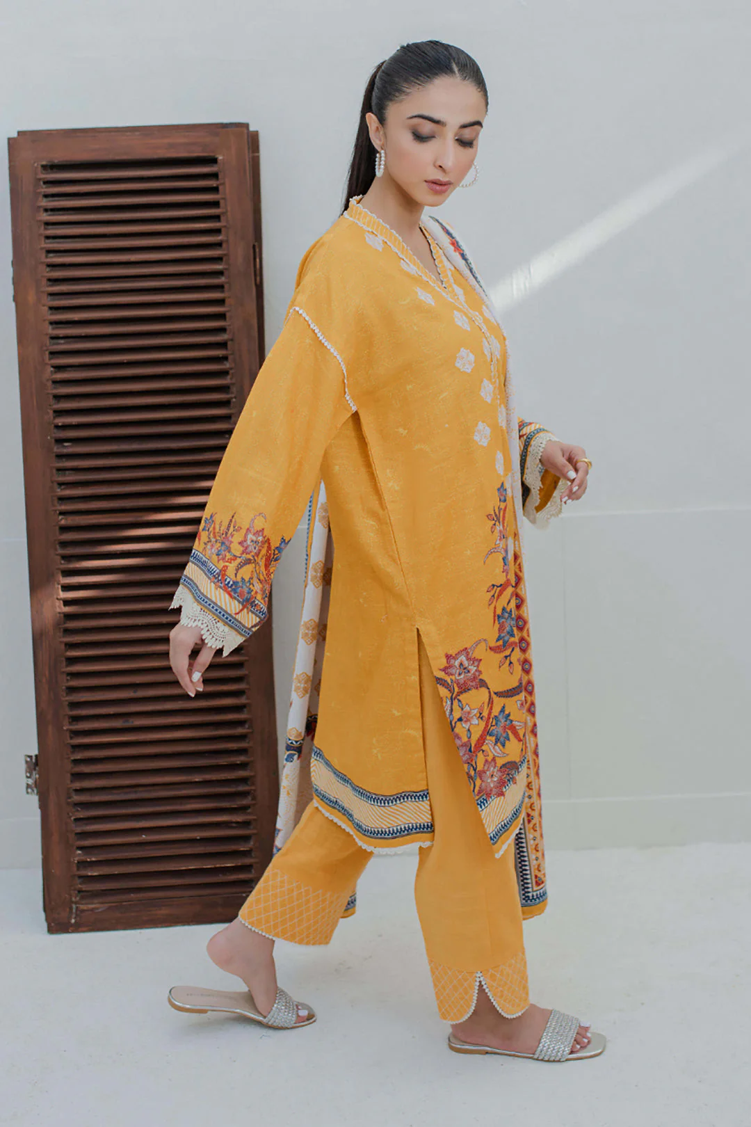 Embroidered Shirt Shalwar Dupatta - 0692 - Image 3