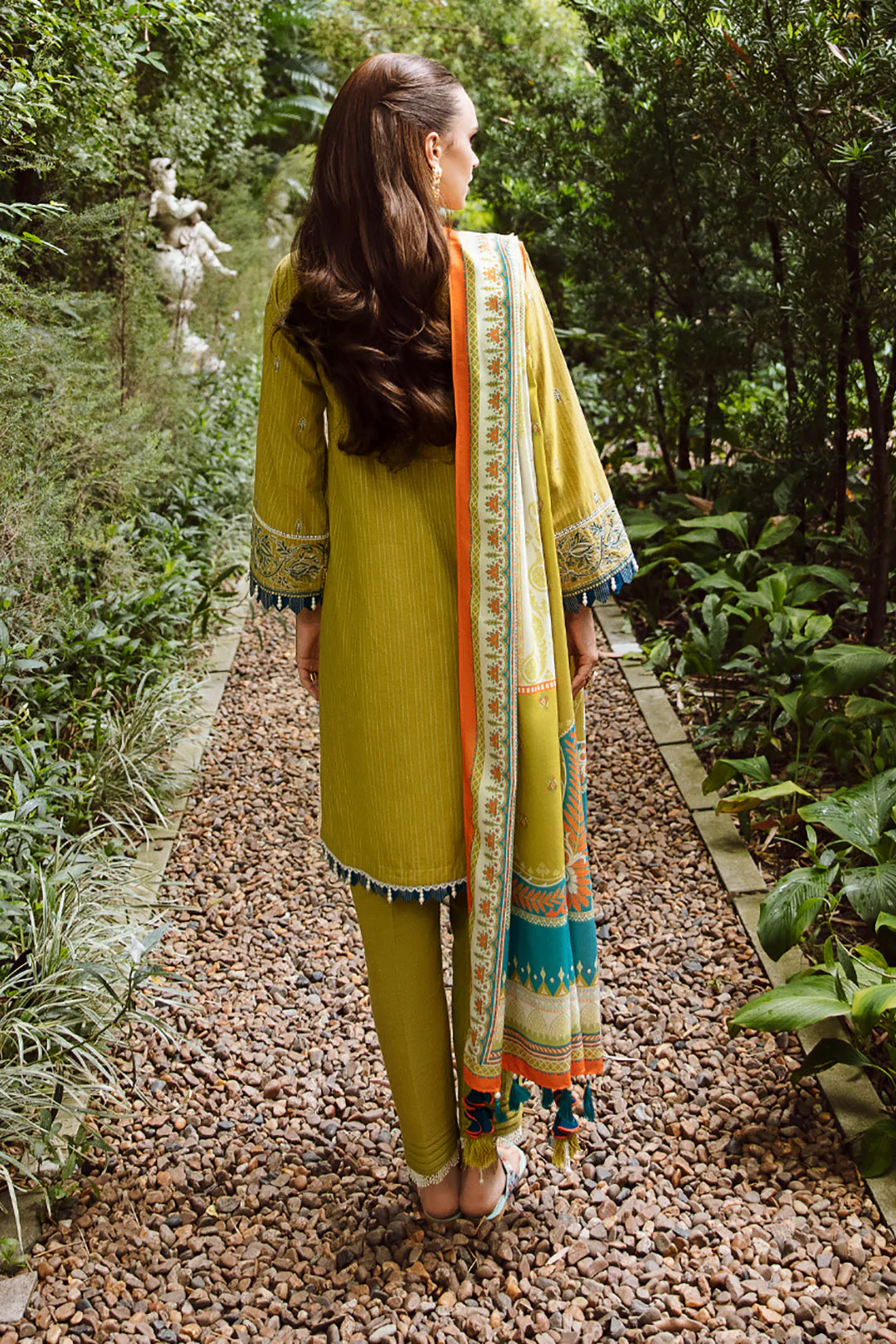 Embroidered Shirt Shalwar Dupatta - 0695 - Image 5