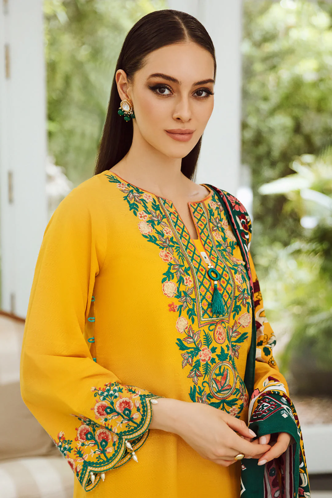 Embroidered Shirt Shalwar Dupatta - 0696 - Image 2