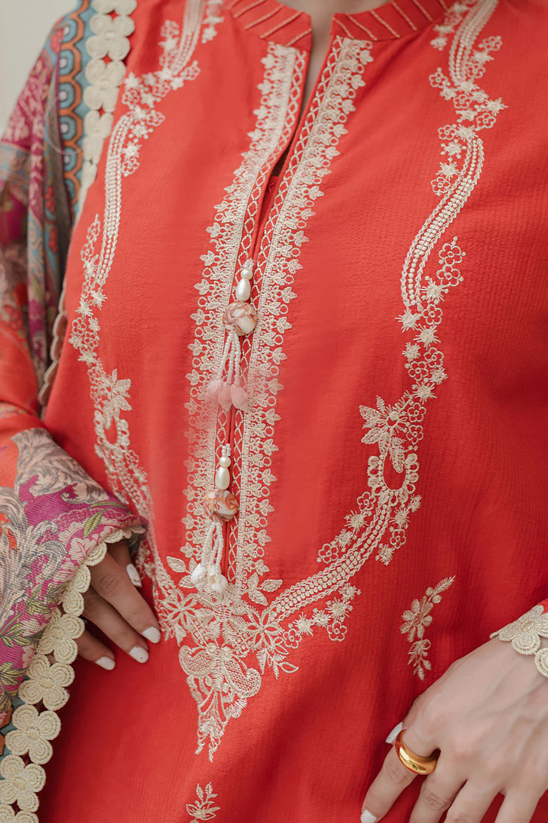 Embroidered Shirt Shalwar Dupatta - 0697 - Image 4