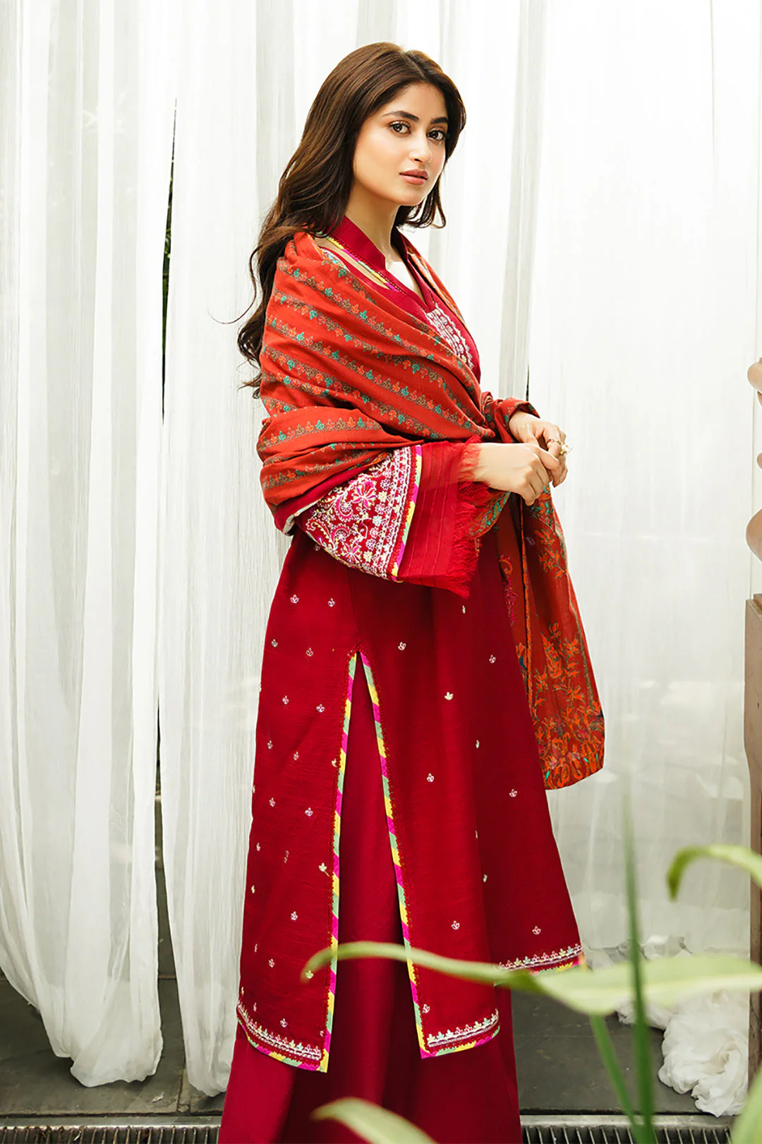 Embroidered Shirt Shalwar Dupatta - 0699 - Image 3