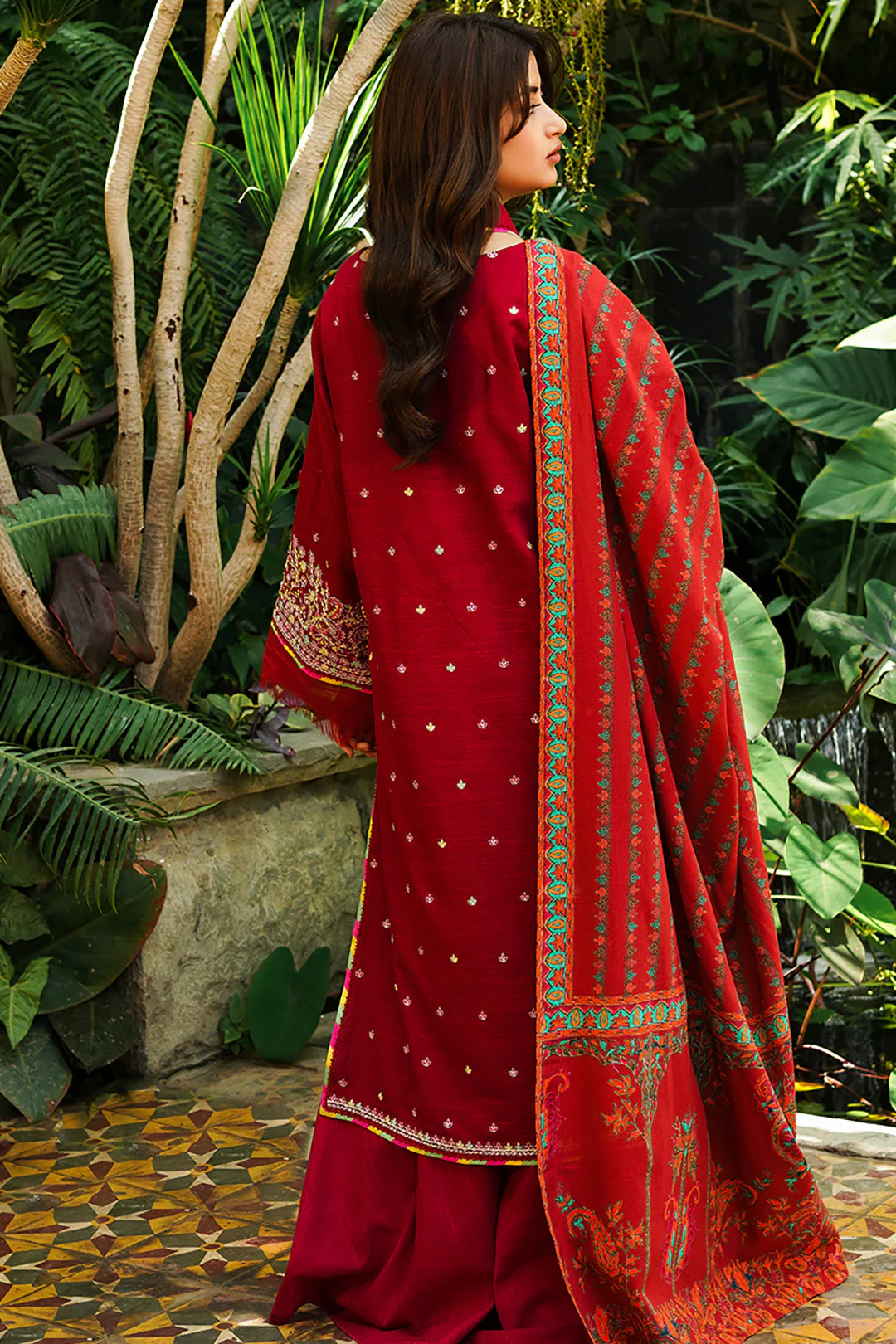 Embroidered Shirt Shalwar Dupatta - 0699 - Image 9