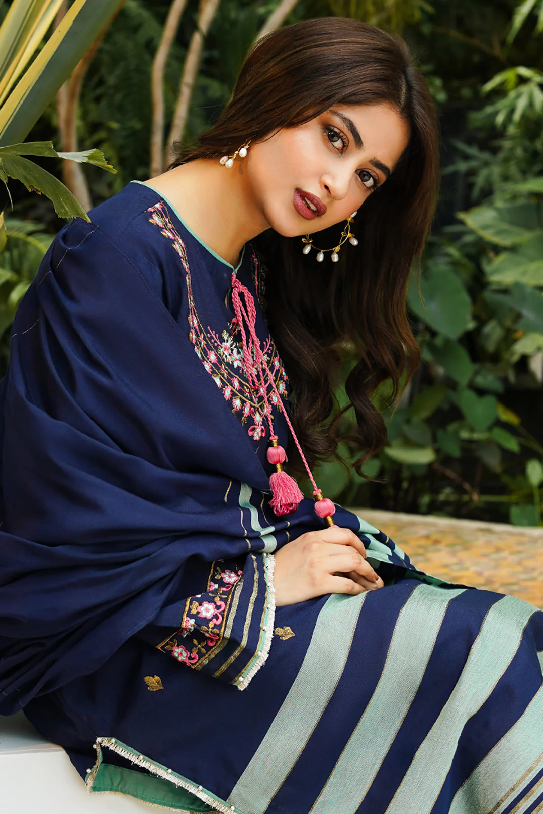 Embroidered Shirt Shalwar Dupatta - 0702 - Image 4