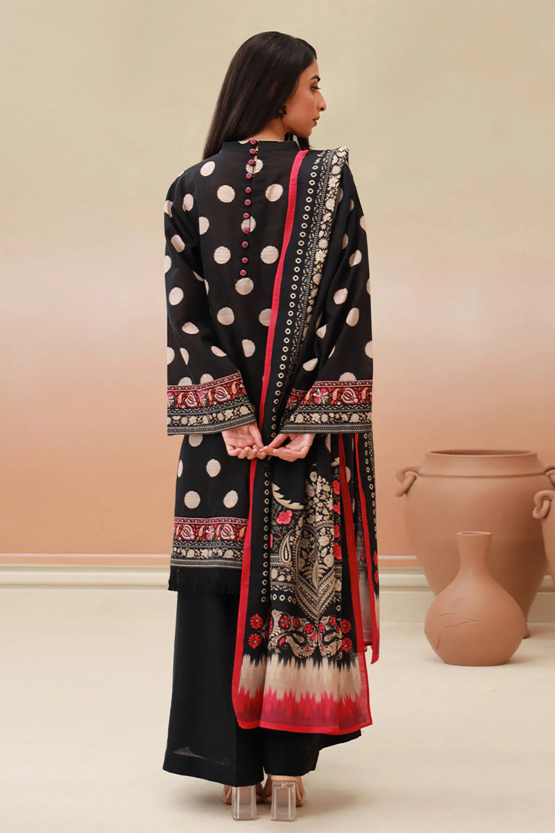 Embroidered Shirt Shalwar Dupatta - 0759 - Image 5