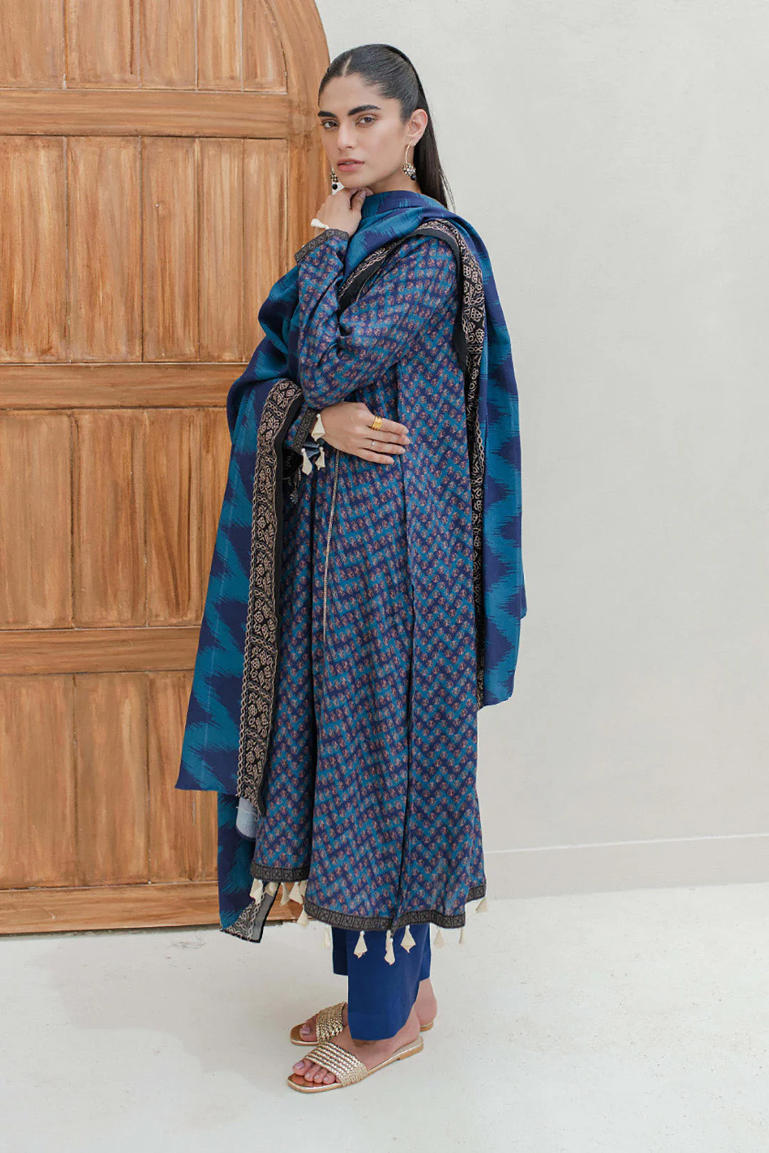 Embroidered Shirt Shalwar Dupatta - 0765 - Image 3