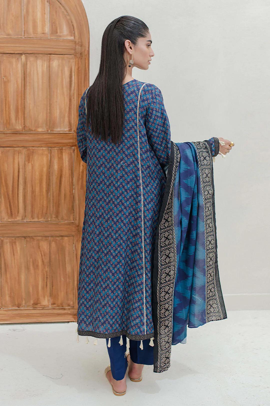 Embroidered Shirt Shalwar Dupatta - 0765 - Image 5