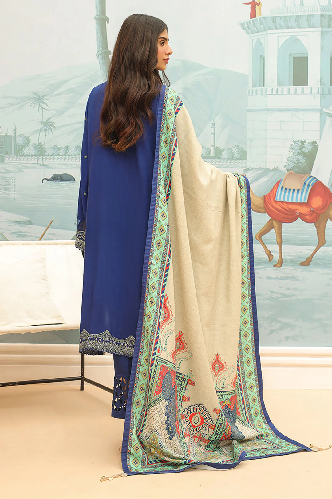 Embroidered Shirt Shalwar Dupatta - 0777 - Image 5