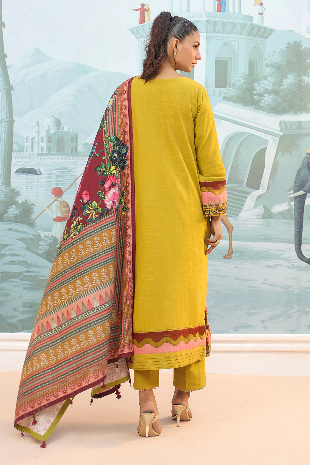 Embroidered Shirt Shalwar Dupatta - 0780 - Image 6