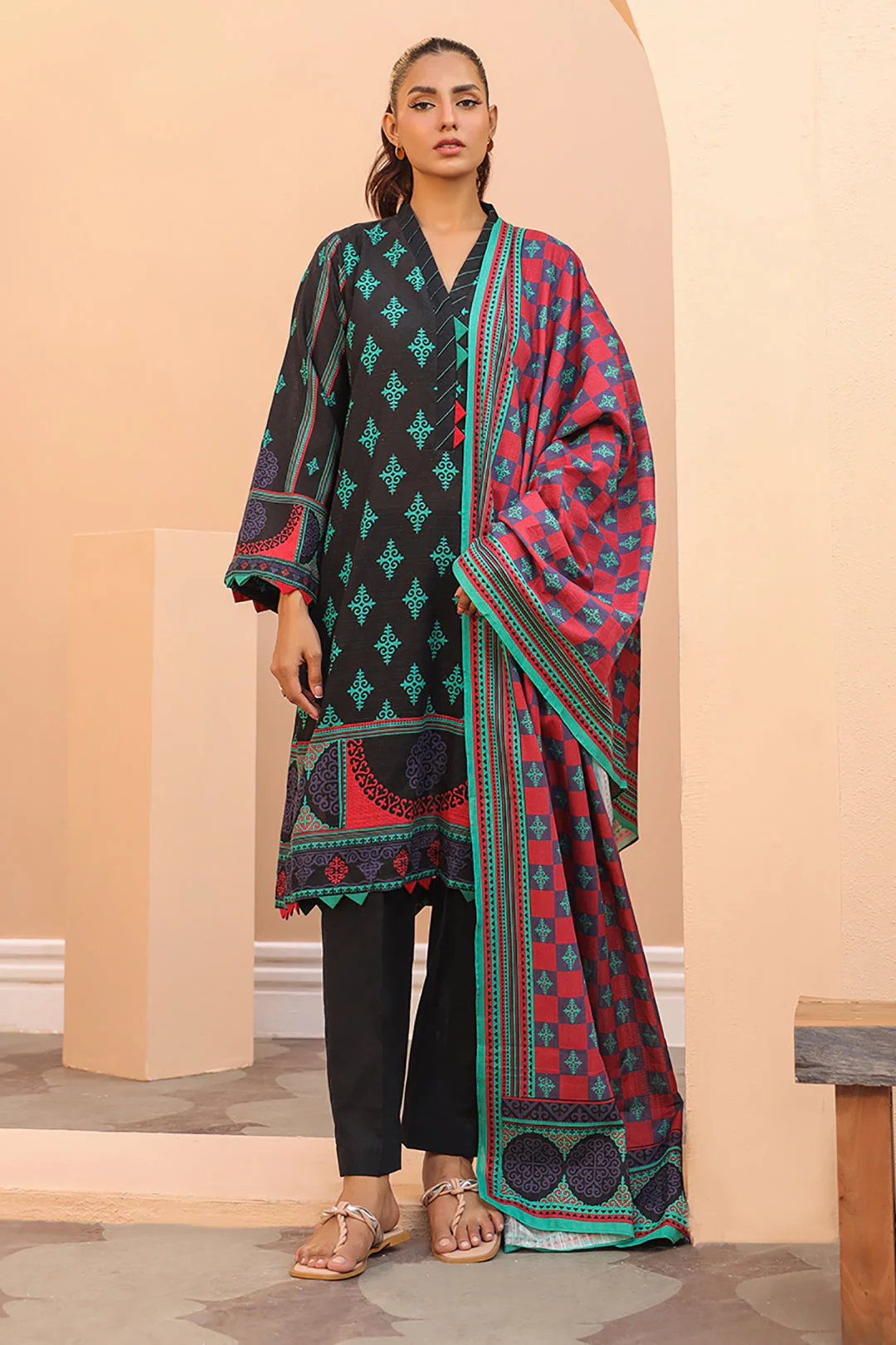 Shirt Shalwar Dupatta - 0809 - Image 3