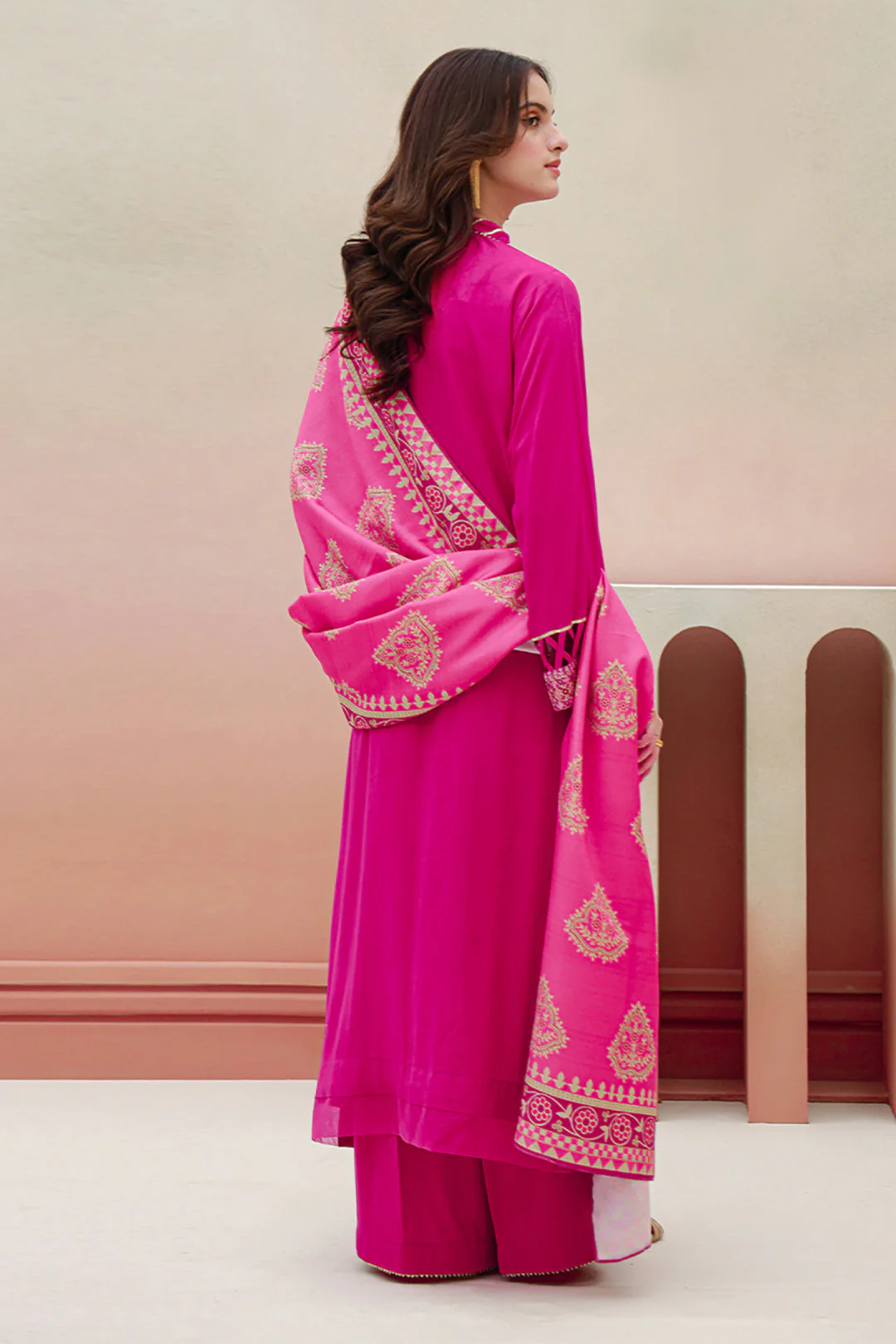 Embroidered Shirt Shalwar Dupatta - 0850 - Image 5