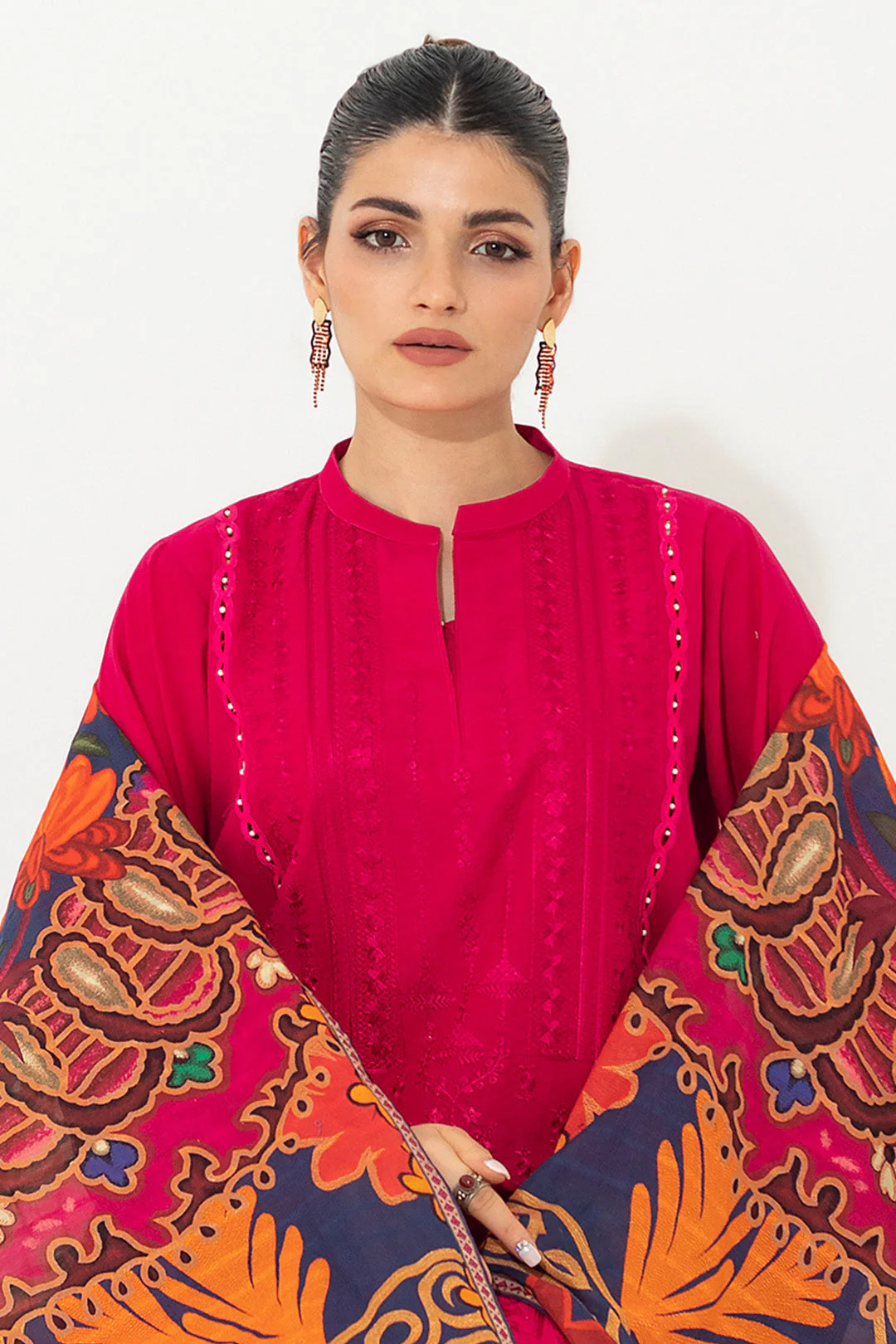 Embroidered Shirt Shalwar Dupatta - 0858