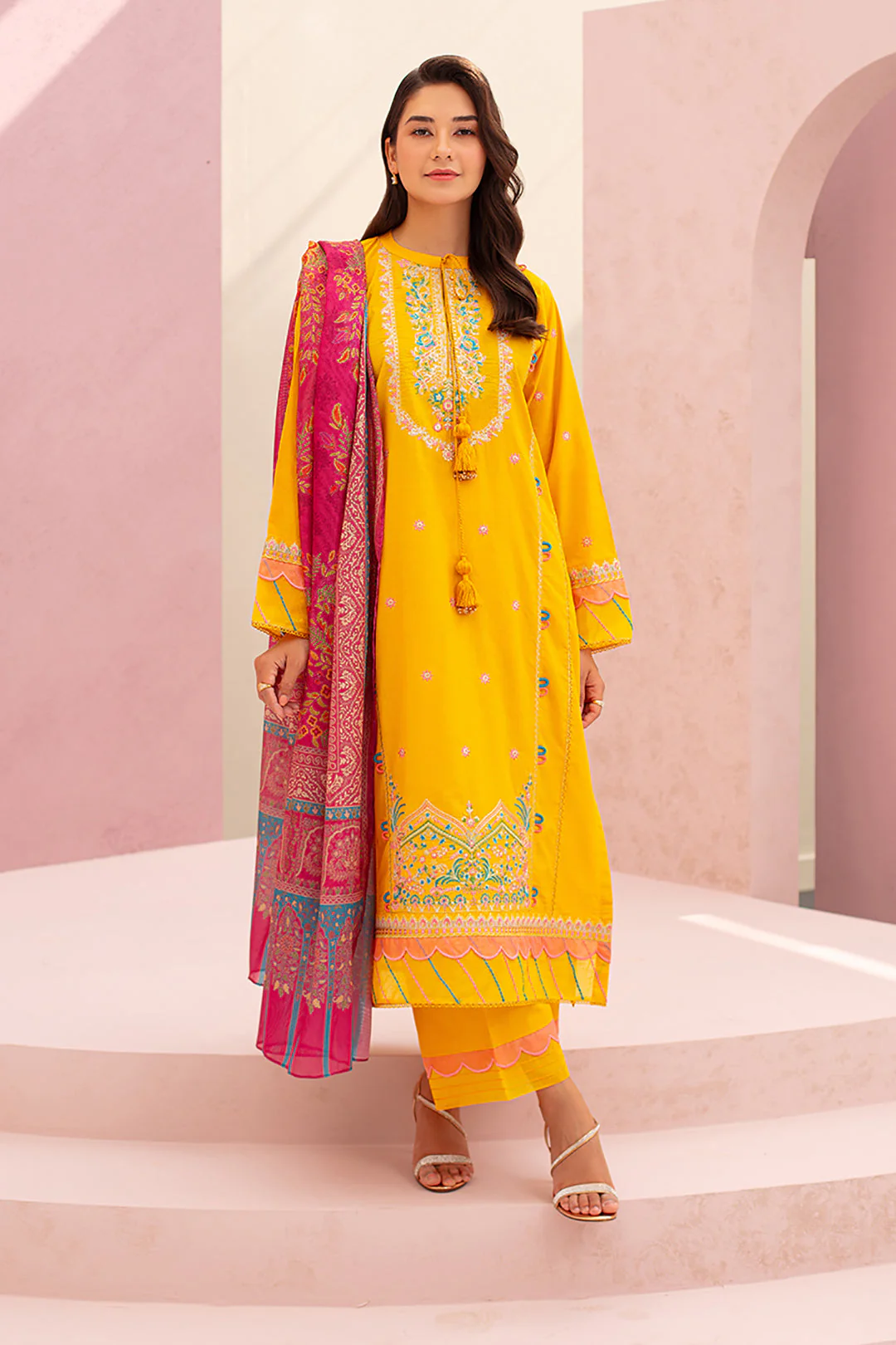 Embroidered Shirt Shalwar Dupatta - 0897 - Image 2