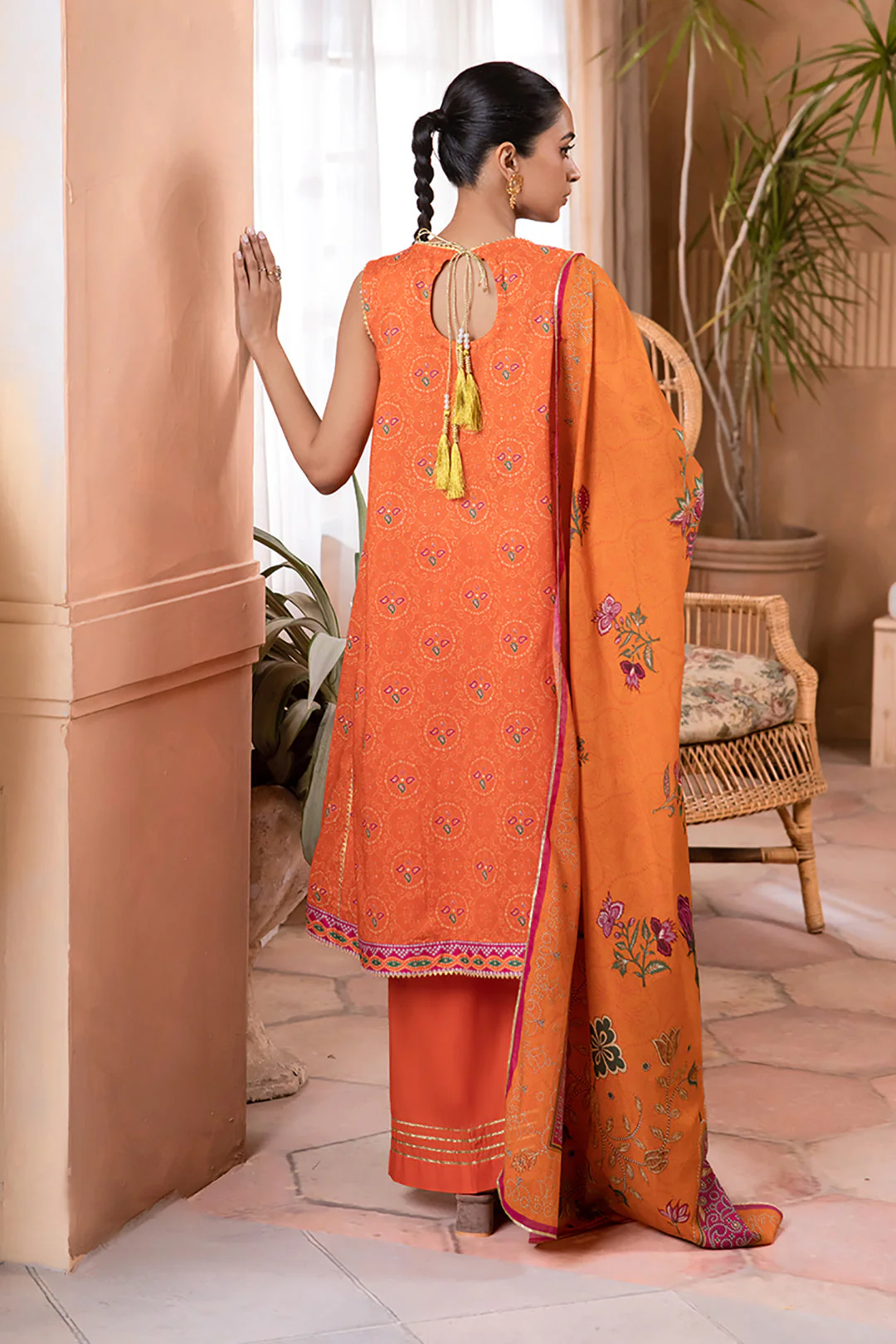 Embroidered Shirt Shalwar Dupatta - 1098 - Image 5