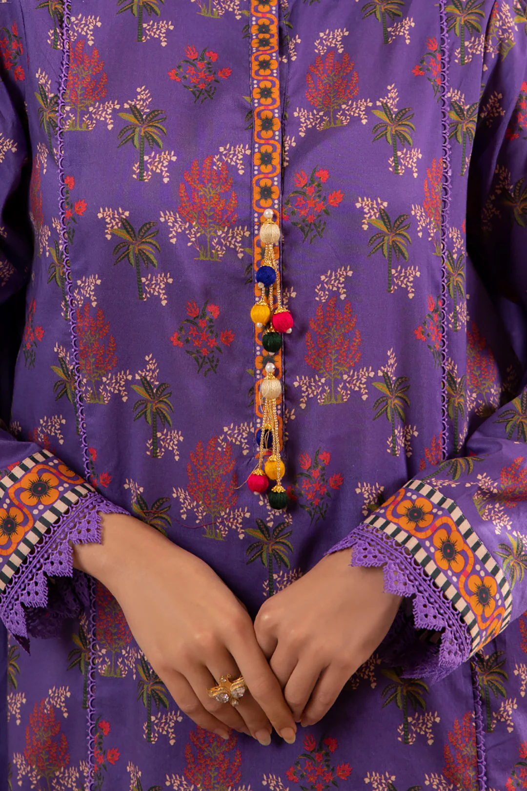 Embroidered Shirt Shalwar Dupatta - 1106 - Image 4
