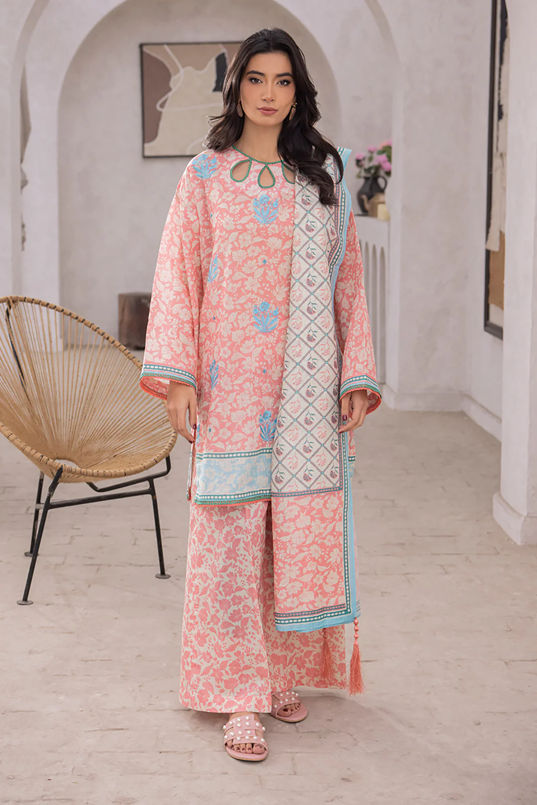 Embroidered Shirt Shalwar Dupatta - 1109
