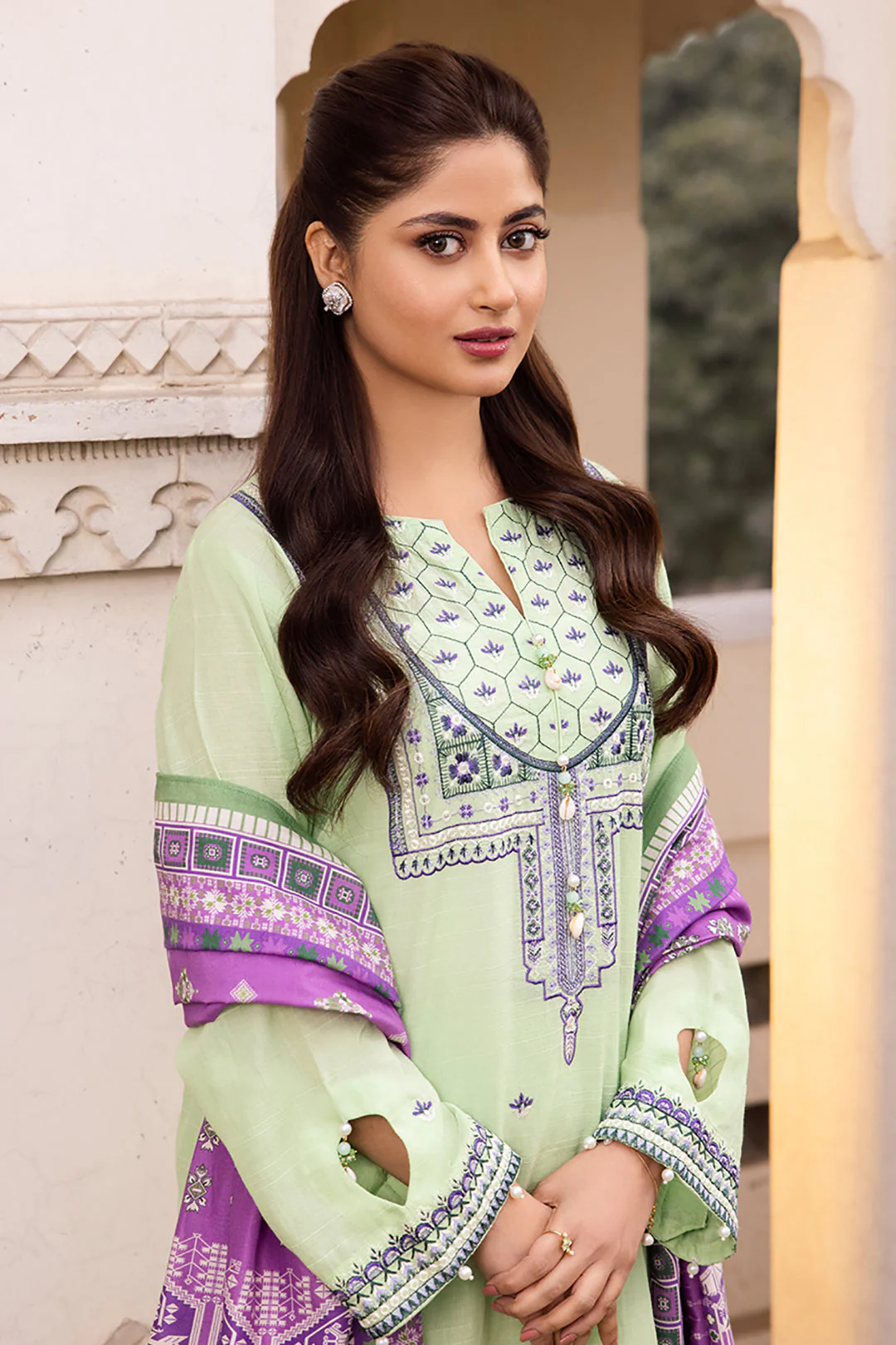 Embroidered Shirt Shalwar Dupatta - 1120 - Image 6