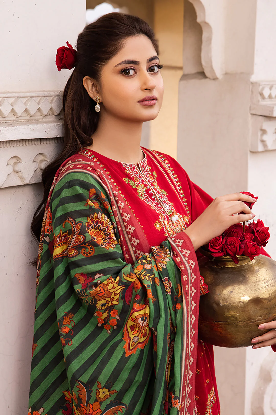 Embroidered Shirt Shalwar Dupatta - 1122 - Image 3