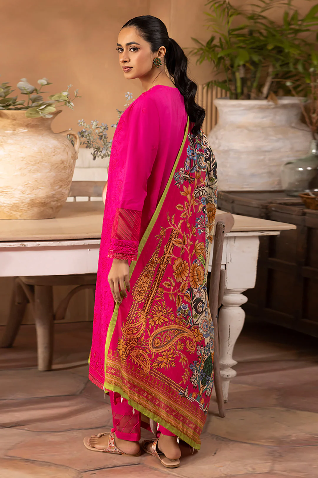 Embroidered Shirt Shalwar Dupatta - 1137 - Image 5