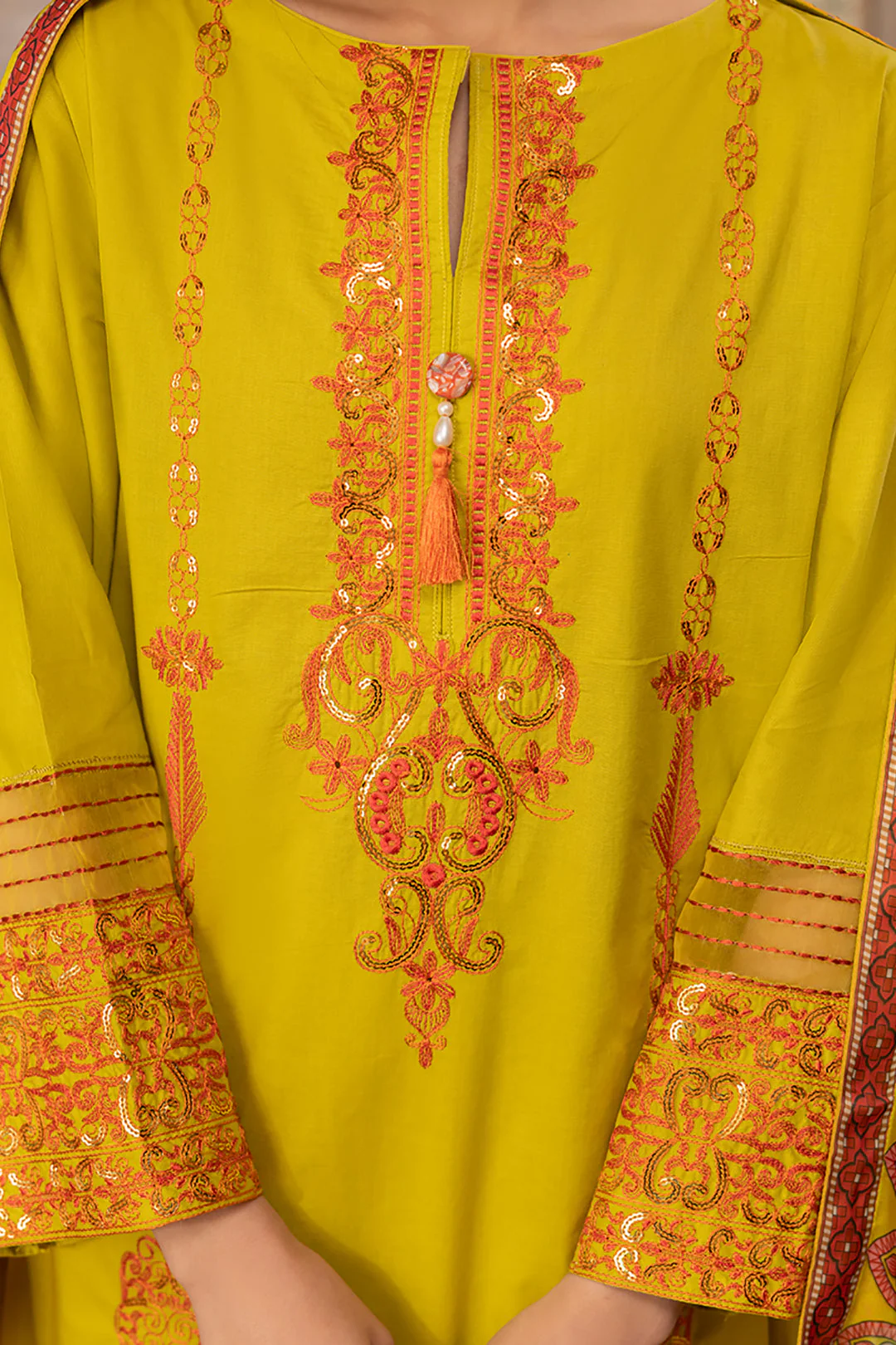 Embroidered Shirt Shalwar Dupatta - 1144 - Image 4