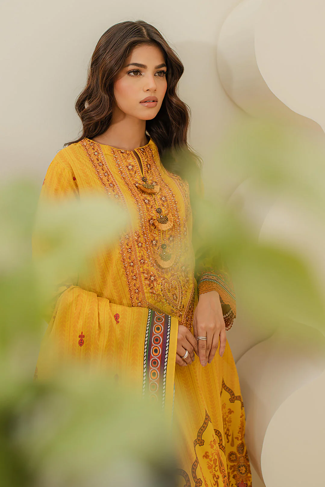 Embroidered Shirt Shalwar Dupatta - 1244 - Image 3