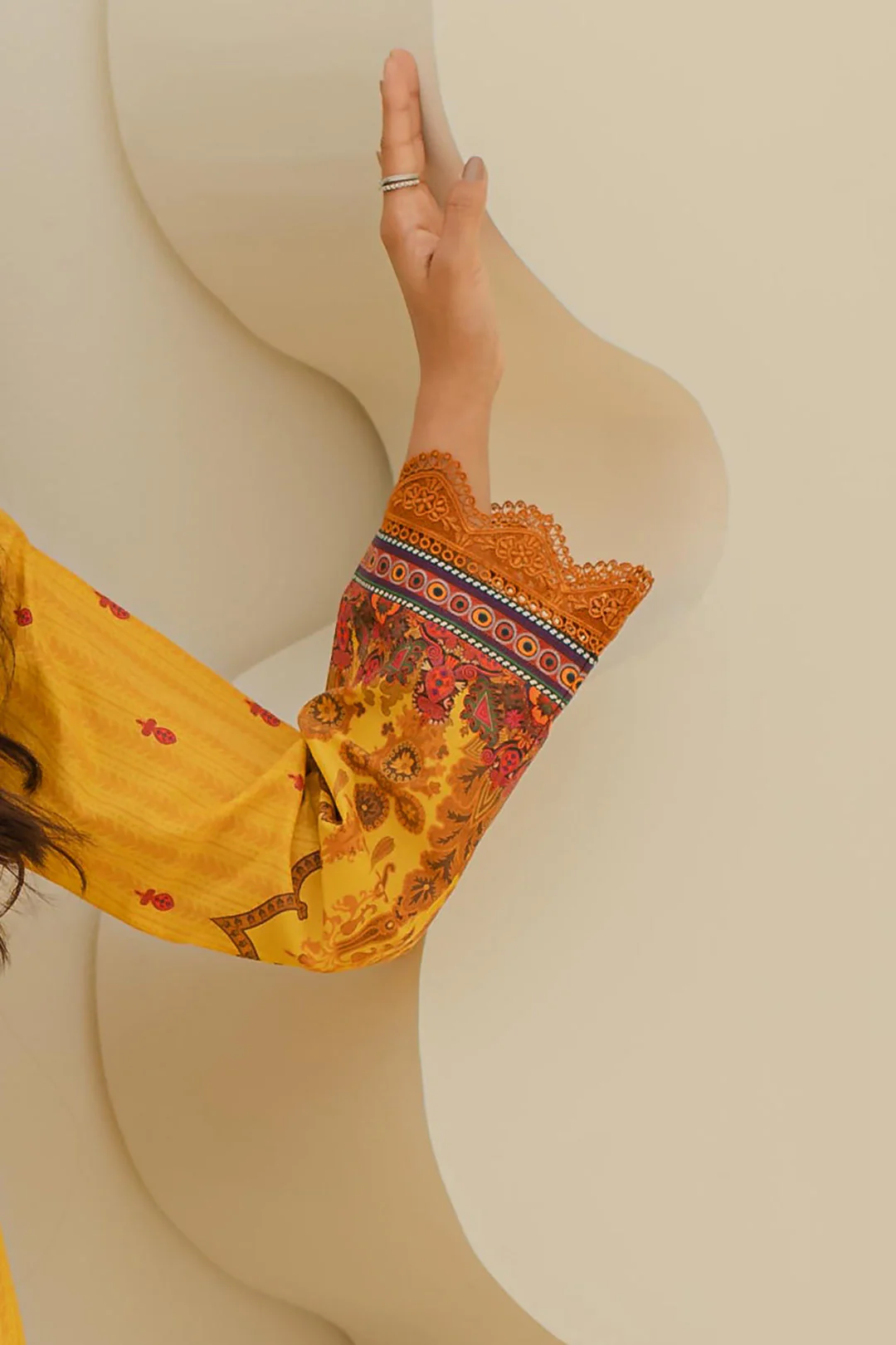 Embroidered Shirt Shalwar Dupatta - 1244 - Image 5