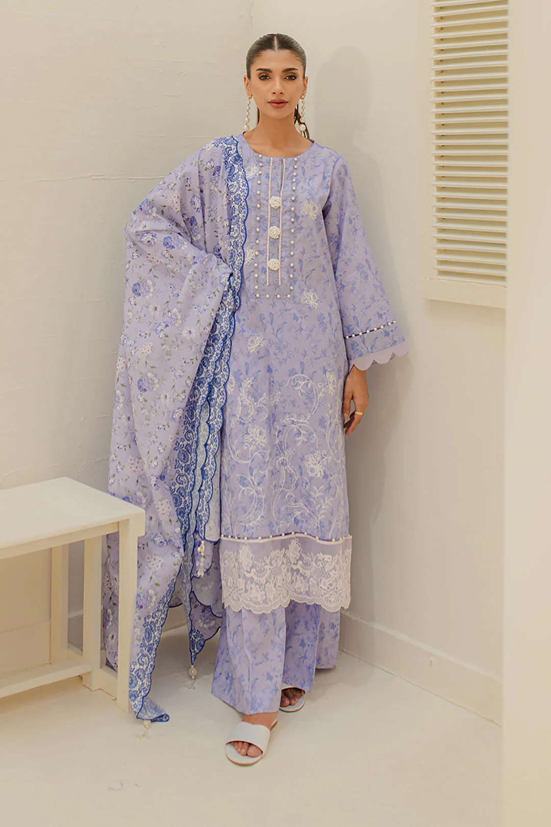 Embroidered Shirt Shalwar Dupatta - 1257