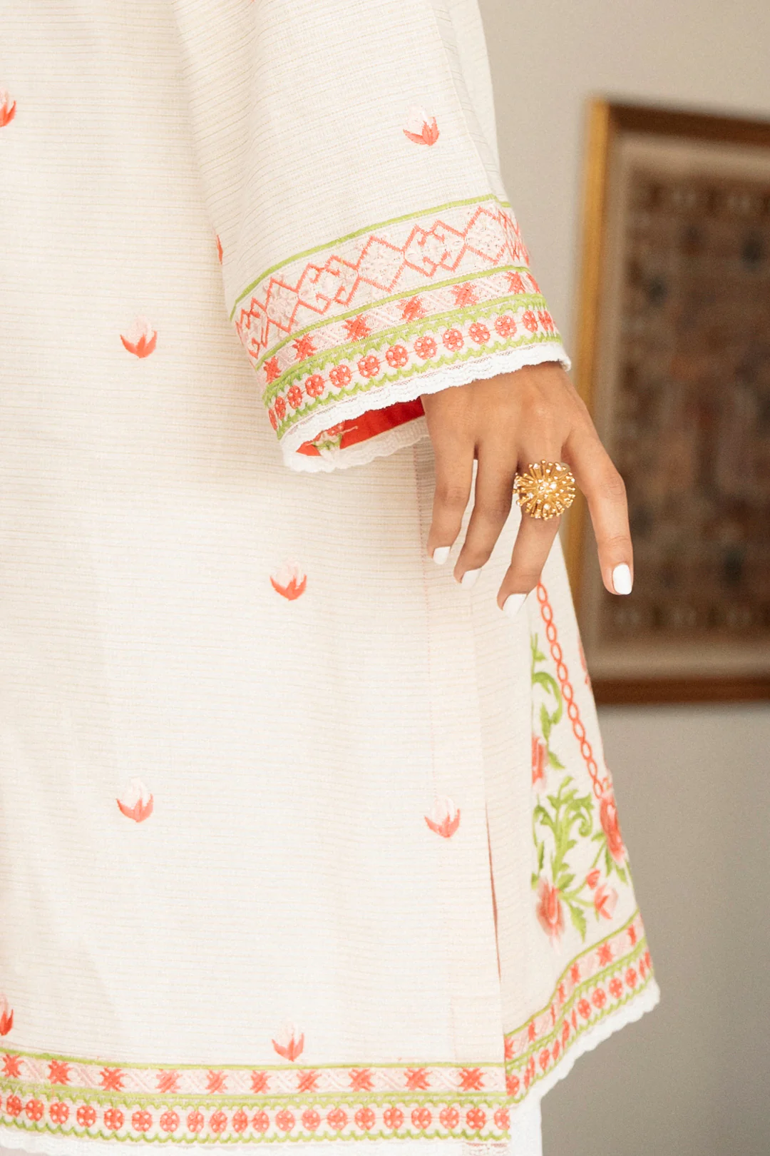 Embroidered Shirt Shalwar Dupatta - 1894 - Image 3