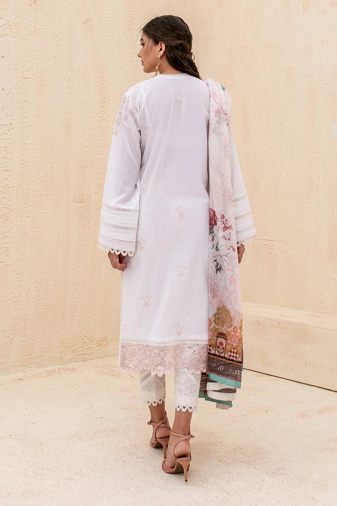 Embroidered Shirt Shalwar Dupatta - 2003 - Image 8