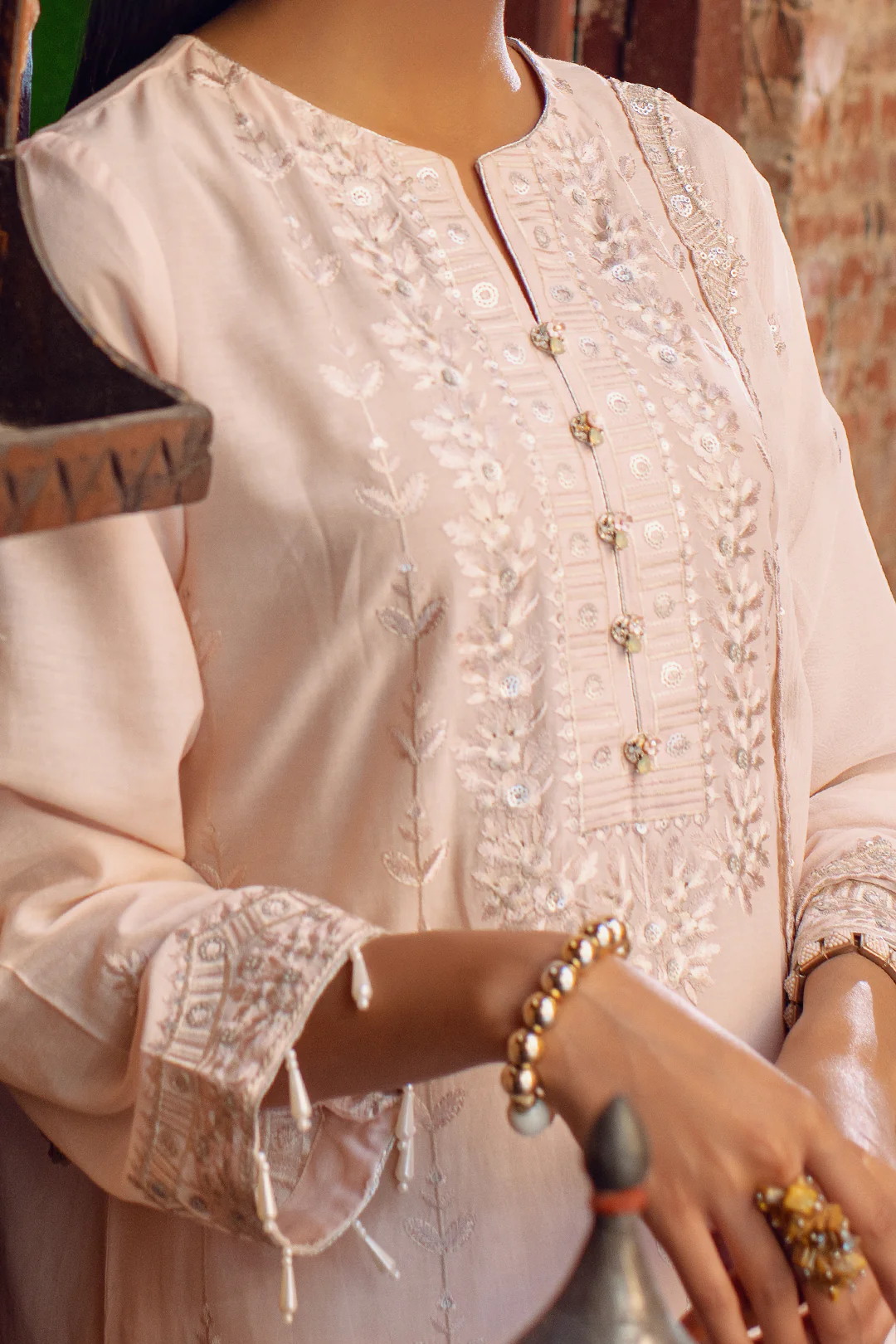 Embroidered Shirt Shalwar Dupatta - 2029 - Image 4