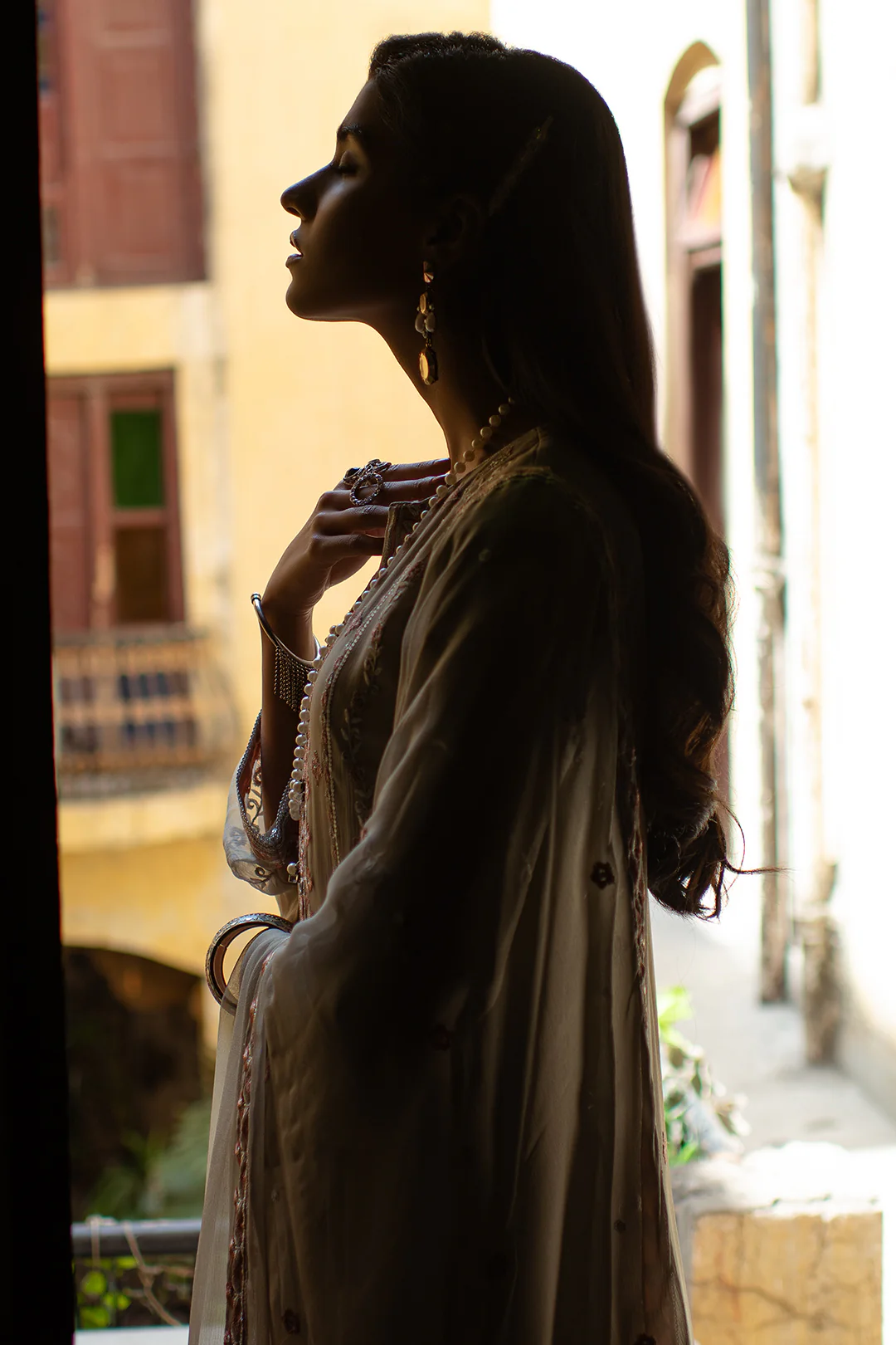 Embroidered Shirt Shalwar Dupatta - 2034 - Image 6