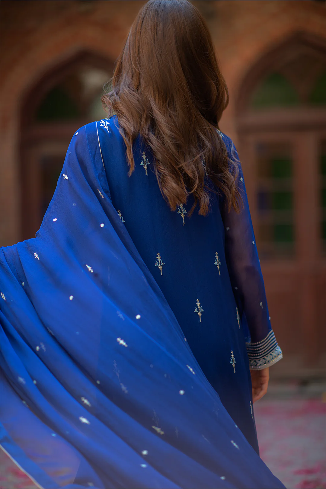 Embroidered Shirt Shalwar Dupatta - 2035 - Image 6